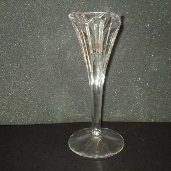 Vintage Set of 2 Lenox Oracle Crystal Taper Candlestick Holders 7" High Germany - Picture 2 of 4